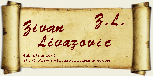 Živan Livazović vizit kartica